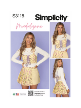 John Lewis Simplicity Misses' Cropped Corset and Skort Sewing Pattern S3118- Buy online at McGrocer