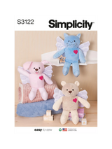 John Lewis Simplicity Animal Angels Plush Toy Sewing Pattern- Buy online at McGrocer