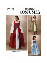 John Lewis Simplicity Misses' Costume Overdresses Sewing Pattern S3127- Buy online at McGrocer