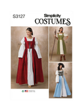 Simplicity S3127 costume overdress sewing pattern, UK version