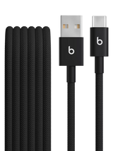 John Lewis Beats USB-A to USB-C Woven Cable 1.5m Pack of 2 Bolt Black- Buy online at McGrocer