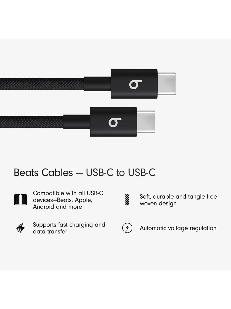 Beats USB-C woven cable pack of 2 bolt black 1.5m, imported from the UK