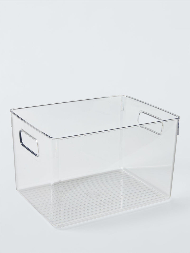 John Lewis clear plastic storage box large, UK version