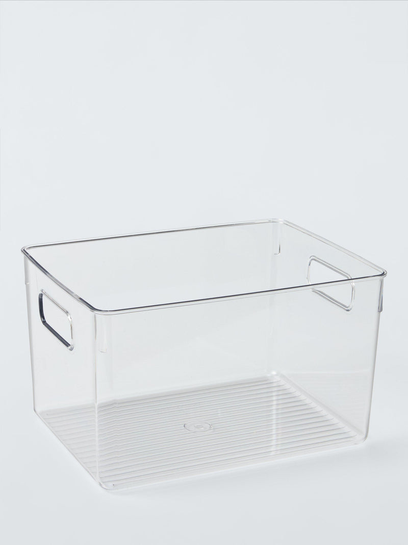 John Lewis clear plastic storage box medium, UK version