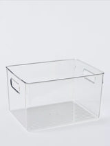 John Lewis Clear Plastic Storage Box with Handles, Medium- Buy online at McGrocer