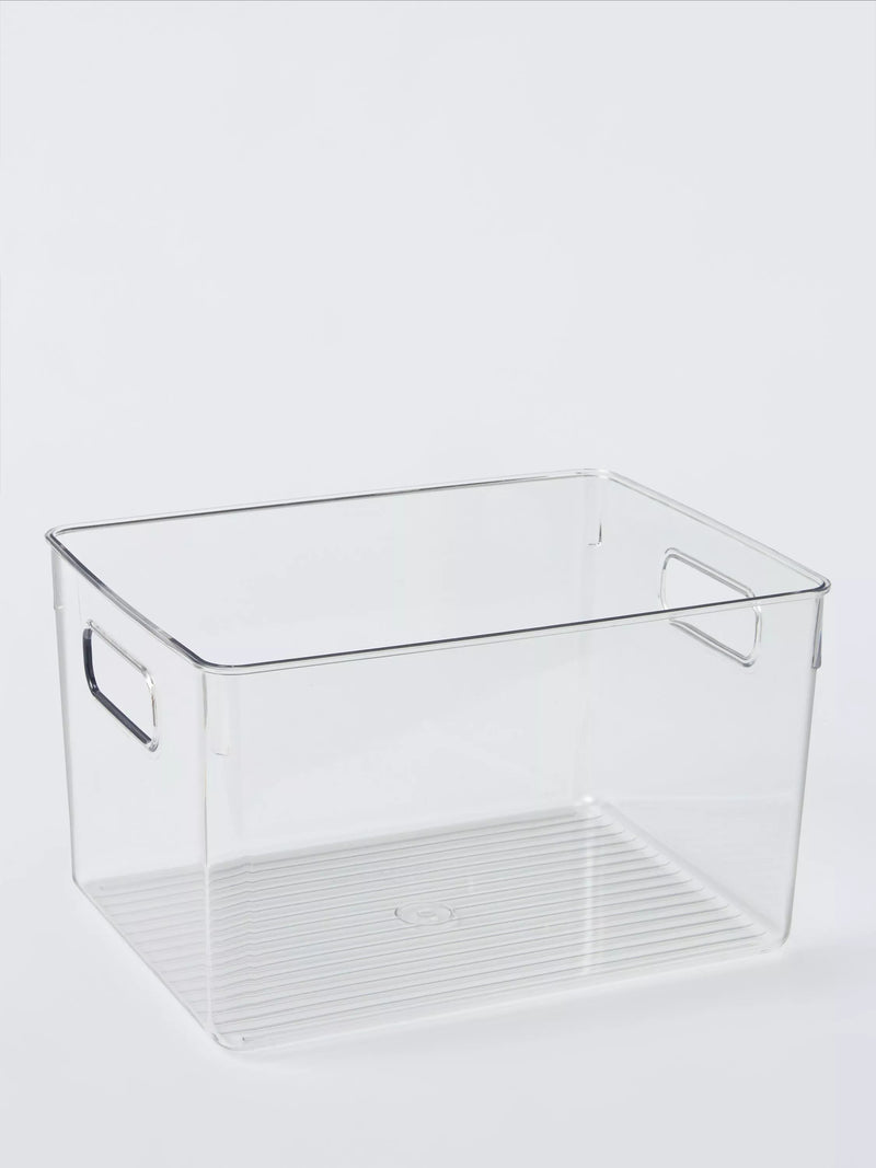 John Lewis clear plastic storage box medium, UK version