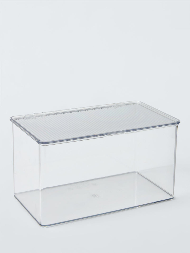 John Lewis clear plastic storage box with lid, UK version