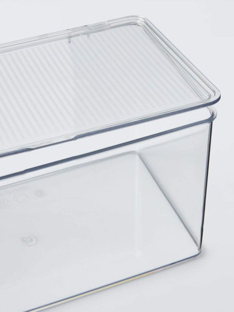 John Lewis clear plastic storage box with lid, UK version