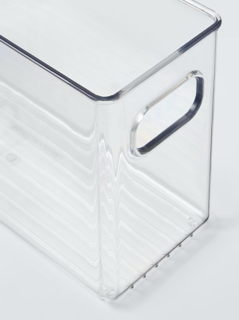 John Lewis clear plastic narrow storage box set of 2, UK version