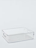 John Lewis clear plastic long storage box with handles, UK version