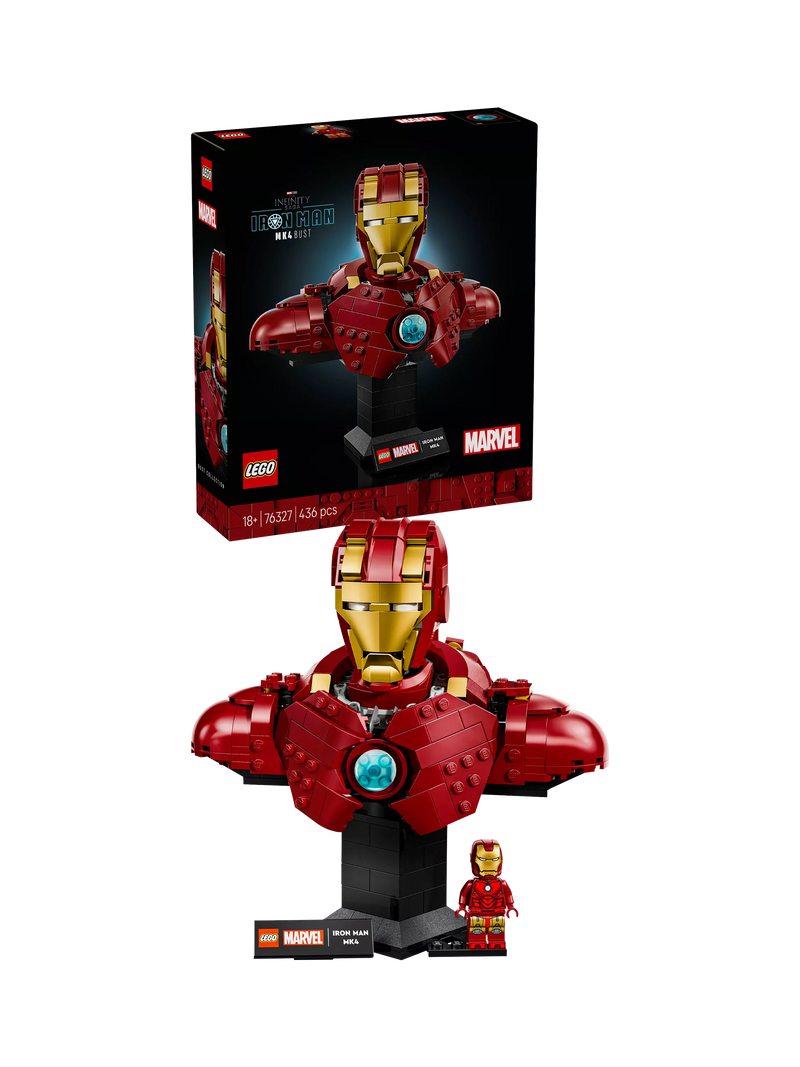 LEGO Iron Man MK4 bust 436 pieces, imported from the UK