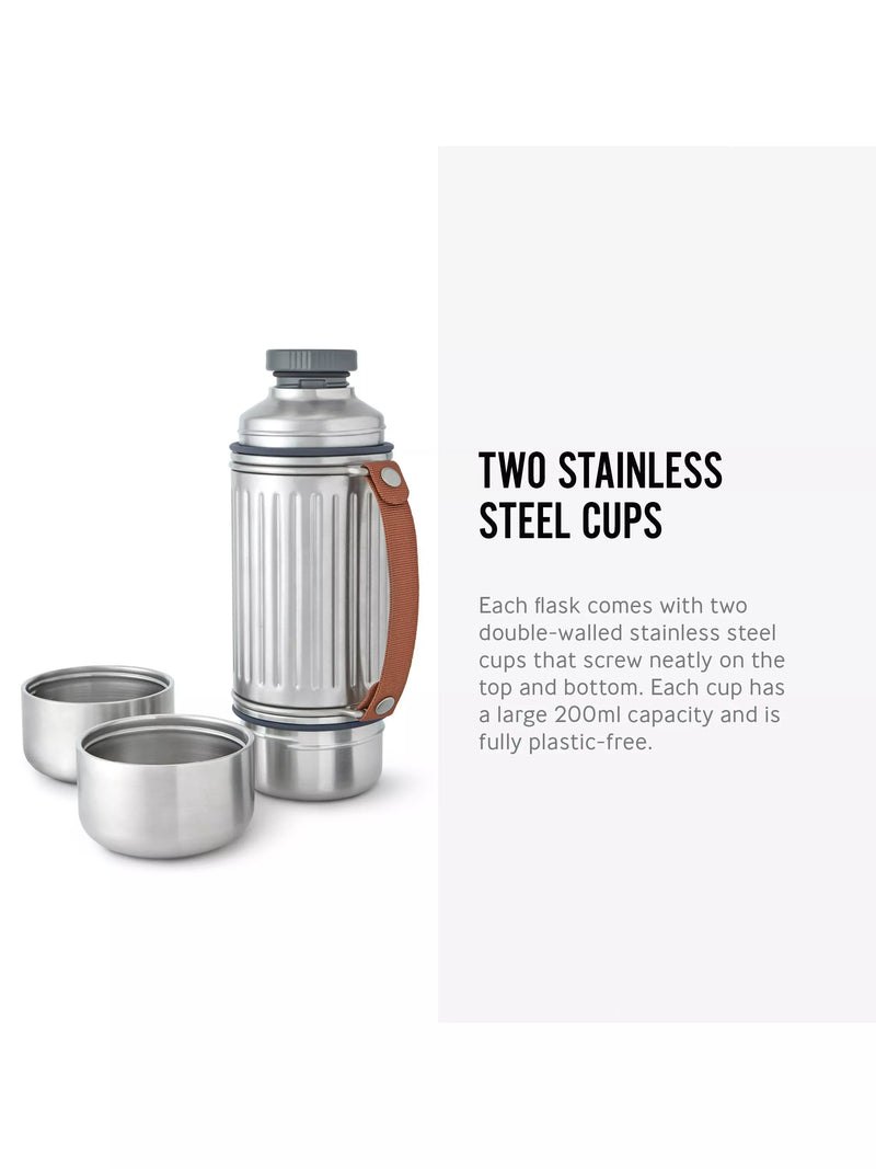 black+blum vacuum insulated flask with two cups 1L (British brand)
