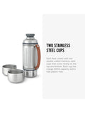 black+blum vacuum insulated flask with two cups 1L (British brand)