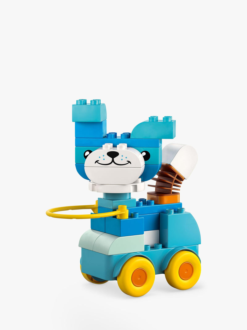 LEGO DUPLO 3-in-1 Animals on Wheels building toy, UK version