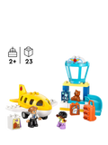 LEGO DUPLO airport playset for toddlers with figures and airplane, UK version