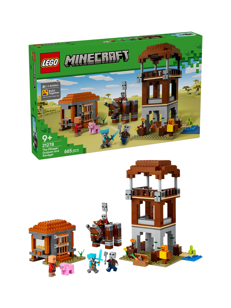 LEGO Minecraft The Pillager Outpost & Ravager building set, UK version