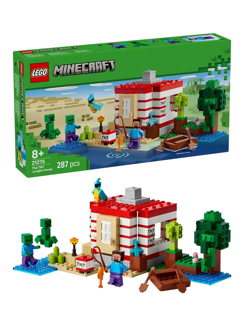 Lego Minecraft TNT Jungle House building set, UK version