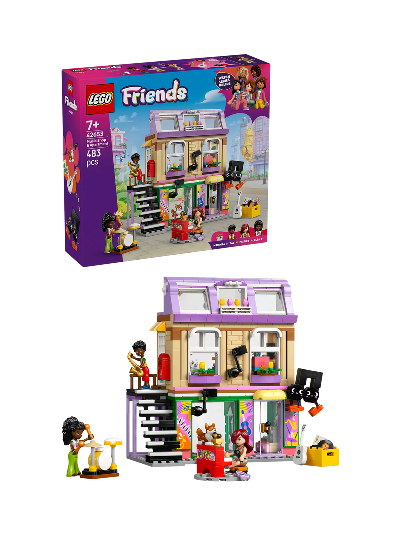 LEGO Friends Music Store and Apartment 483-piece building set, UK version