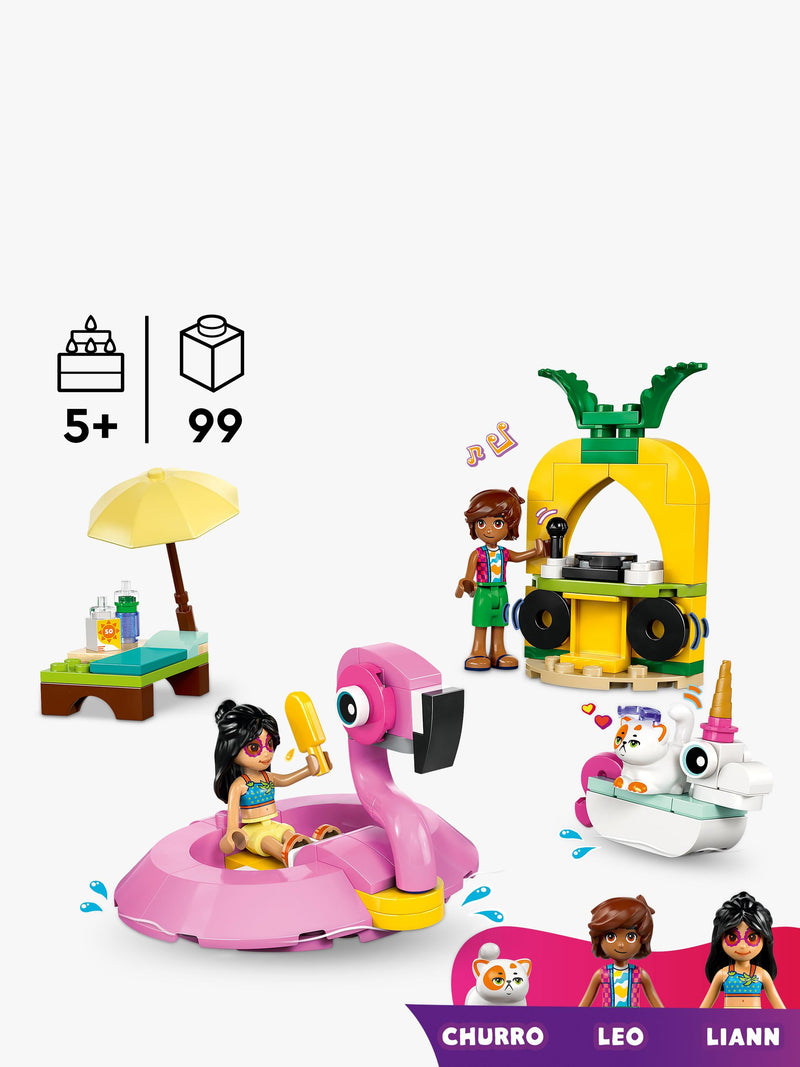 LEGO Friends Unicorn & Flamingo Pool Party building set, UK version