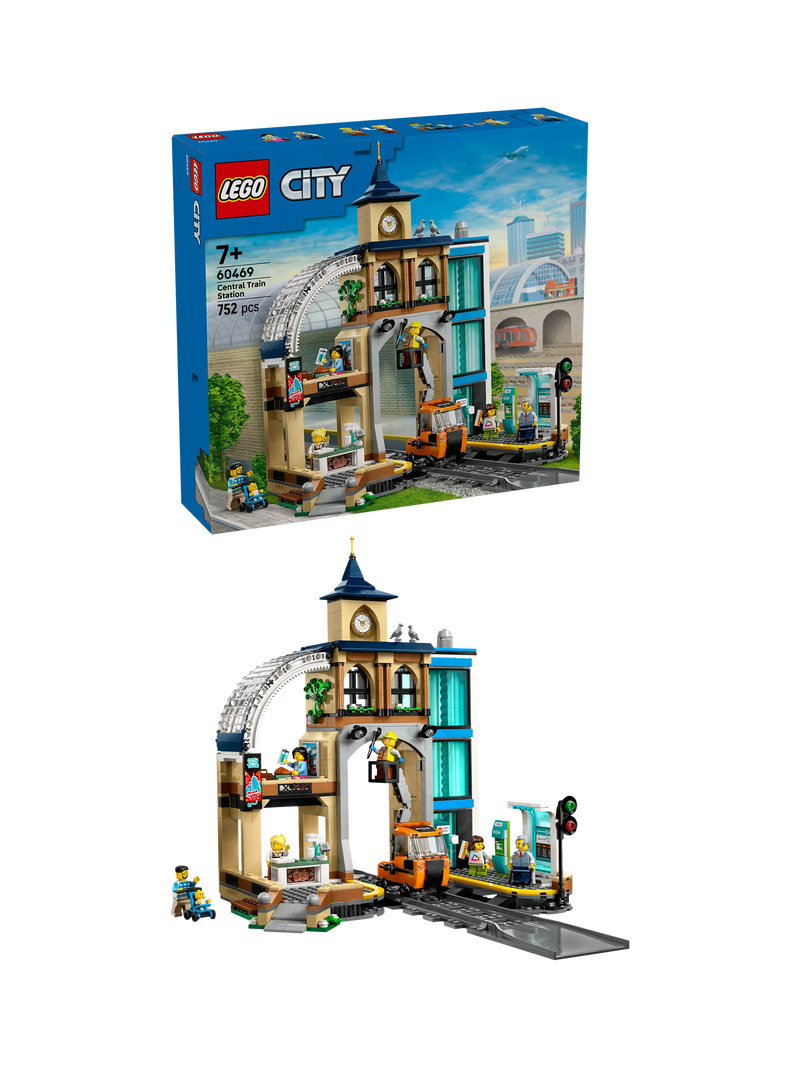 LEGO City Central Train Station construction toy set, UK version