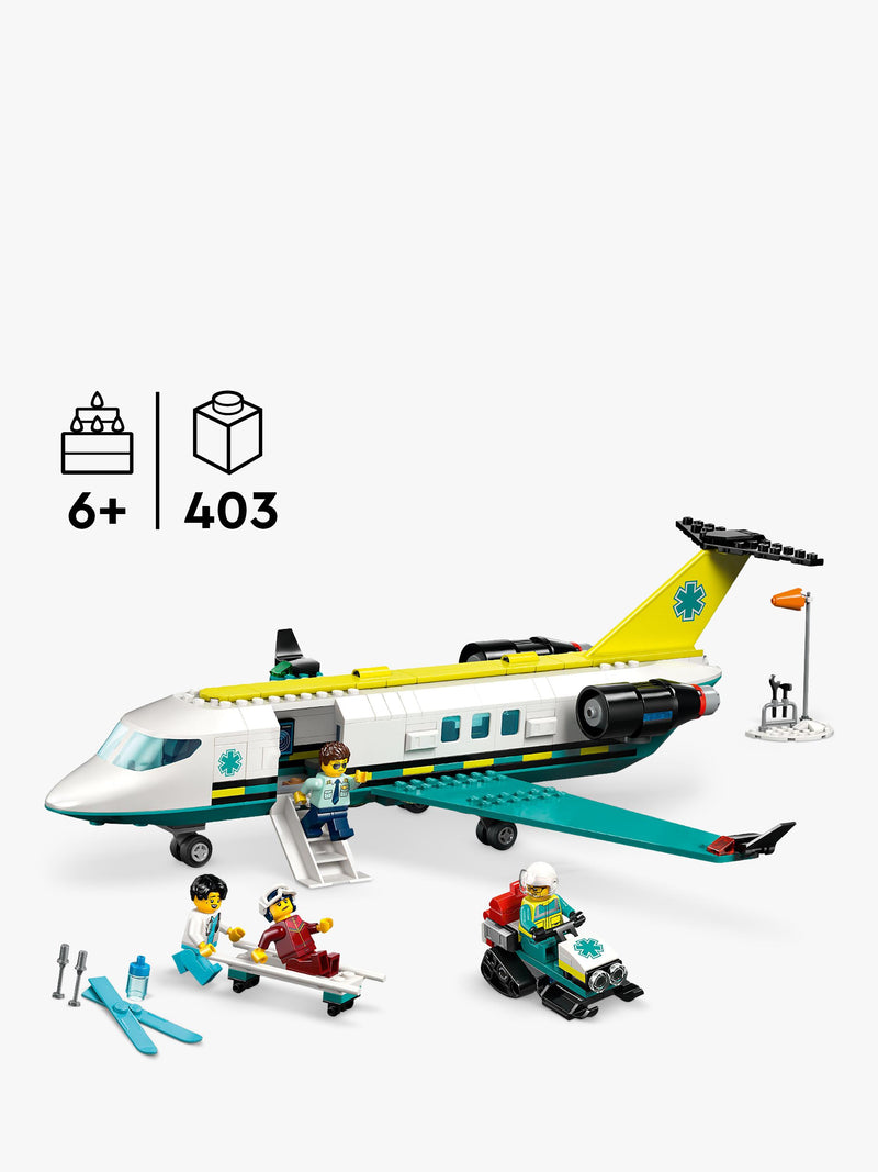 LEGO City Emergency Air Ambulance Airplane building set, UK version