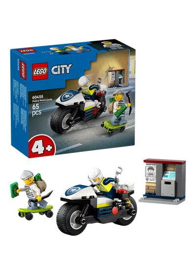LEGO City Polizei Motorradjagd Spielset für Kinder ab 4 Jahren