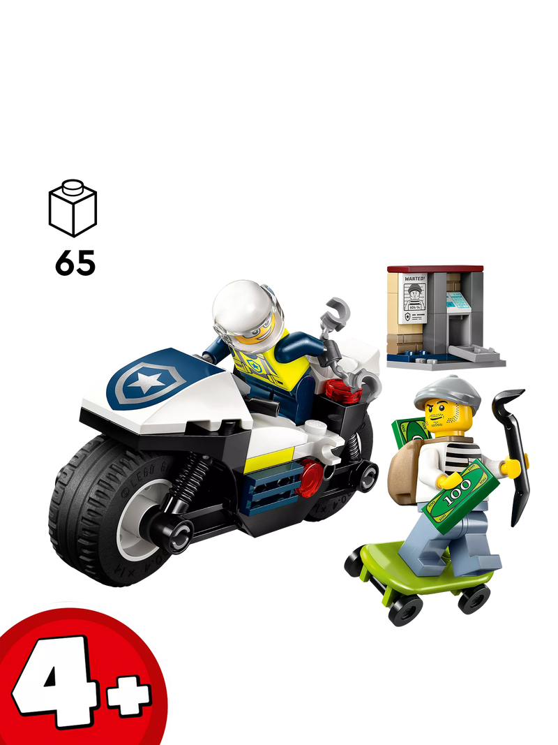 LEGO City Police Motorcycle Chase toy set, UK version