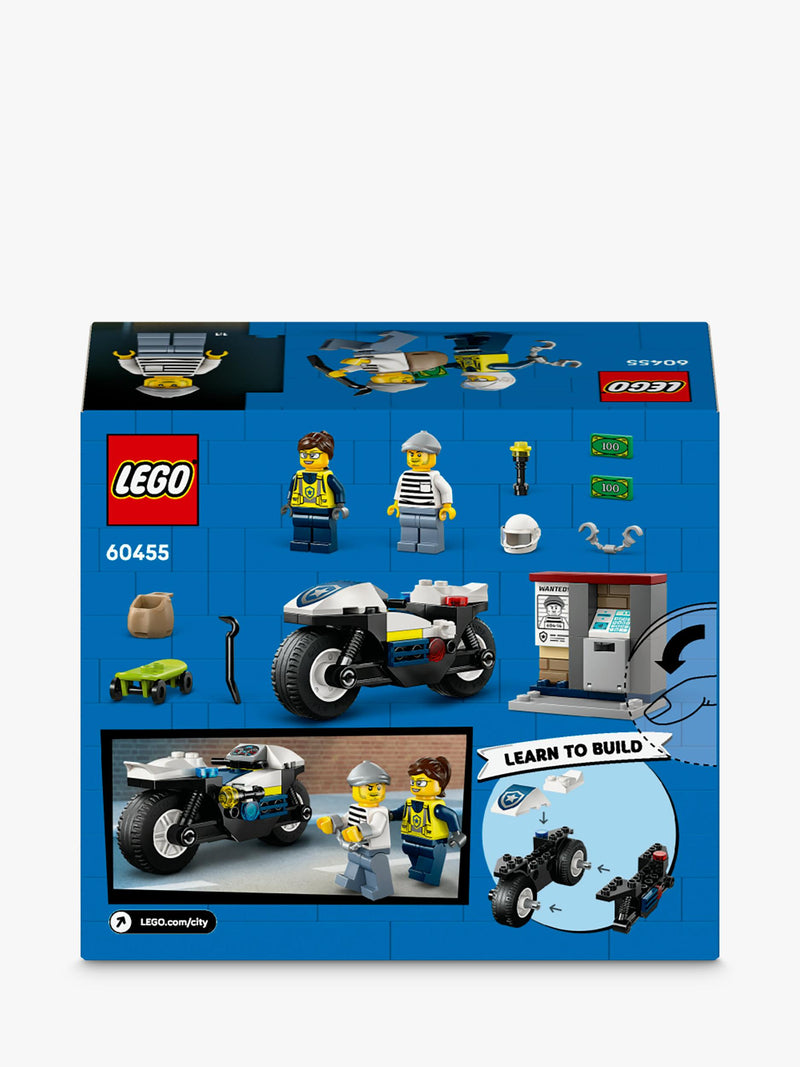 LEGO City Police Motorcycle Chase toy set, UK version