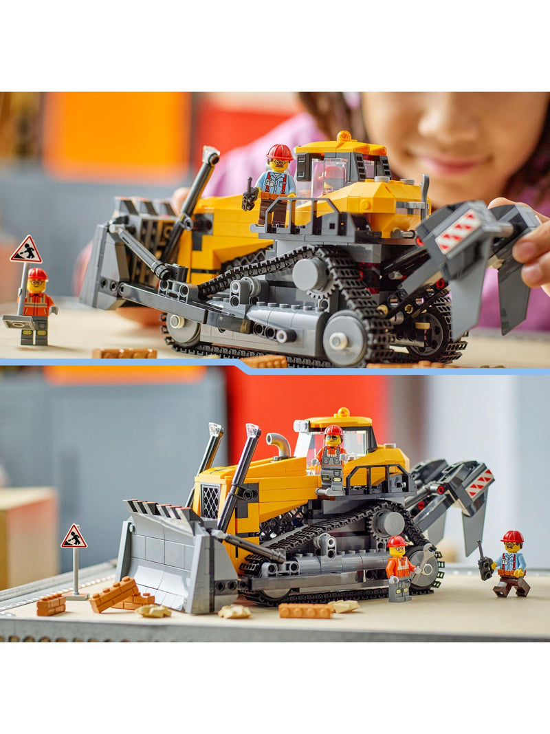 LEGO City Yellow Bulldozer construction vehicle toy, UK version