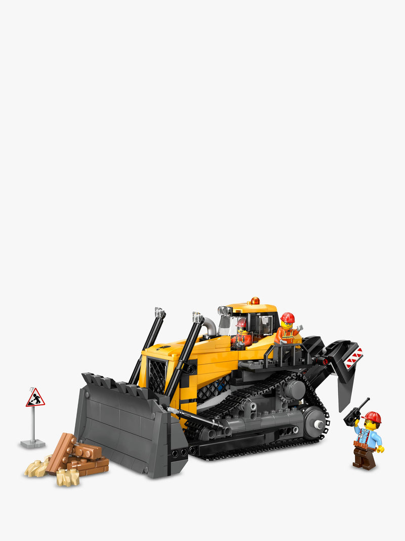 LEGO City Yellow Bulldozer construction vehicle toy, UK version