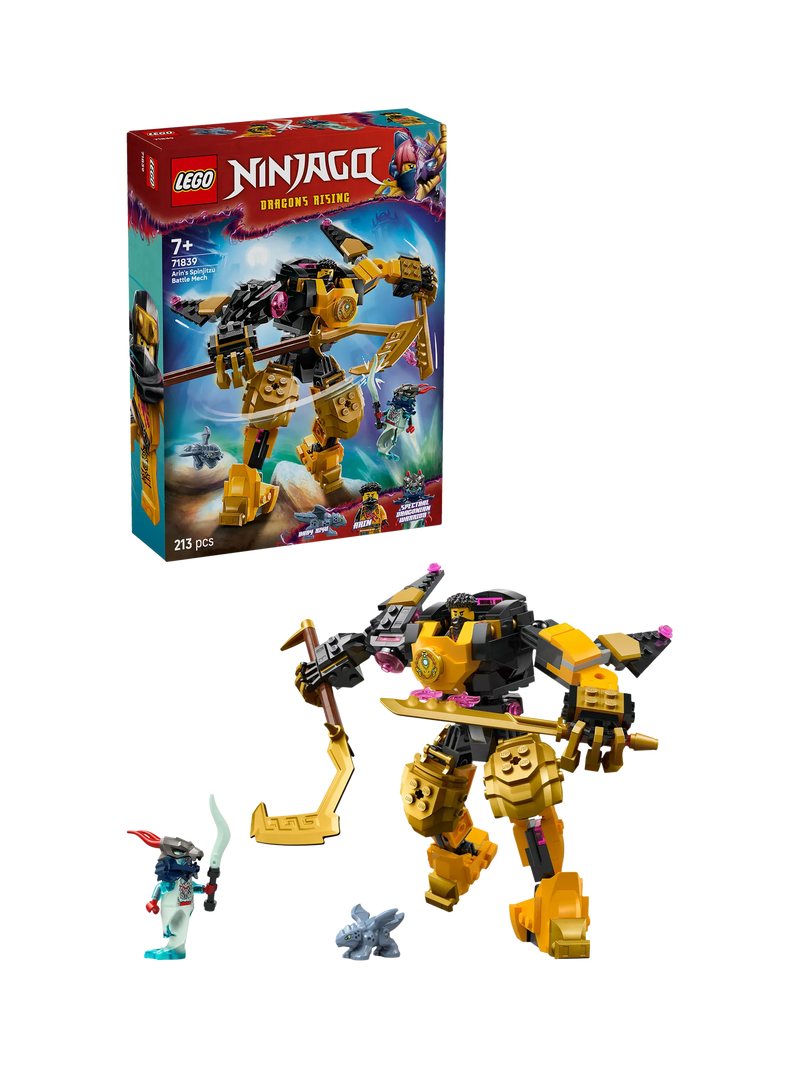 LEGO NINJAGO Arin's Spinjitzu Battle Mech 213-piece construction toy, UK version