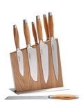 Le Creuset magnetic oak wood knife block (British brand)
