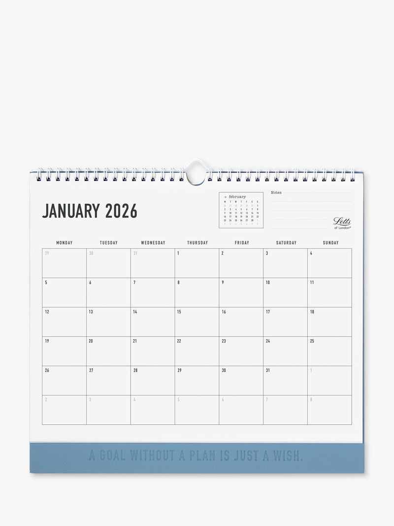 Letts Conscious 2026 Ocean Wall Calendar, UK version