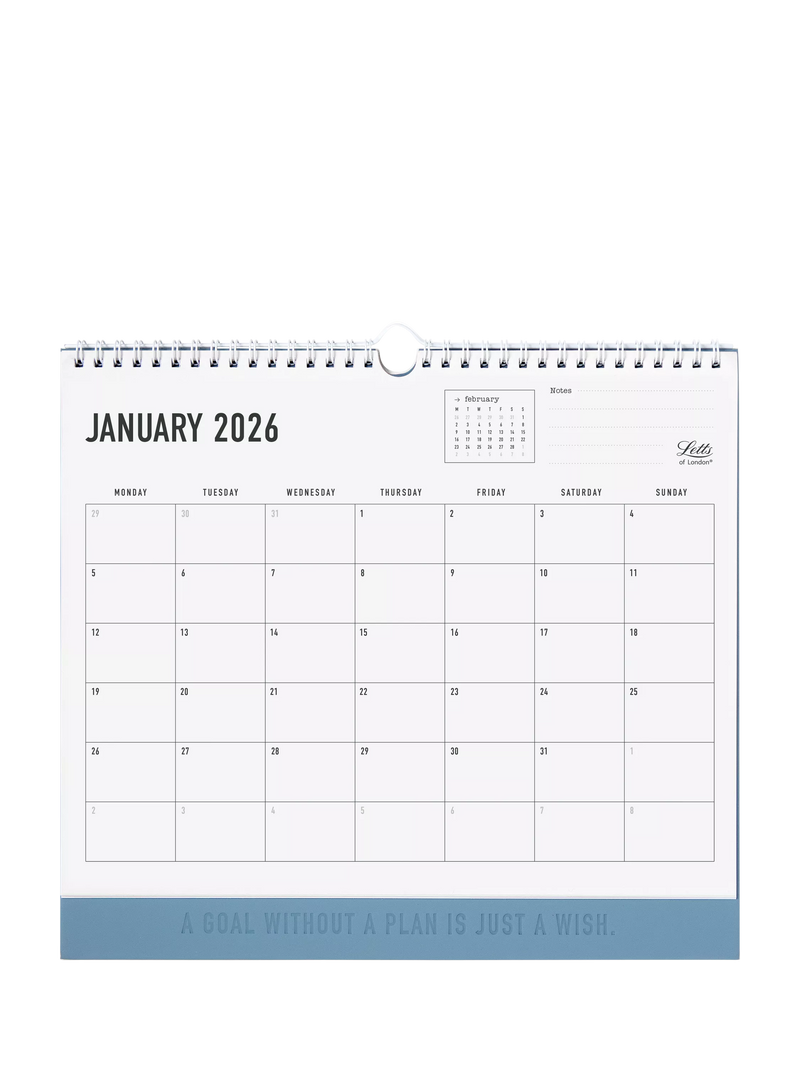 Letts Conscious 2026 Ocean Wall Calendar, UK version
