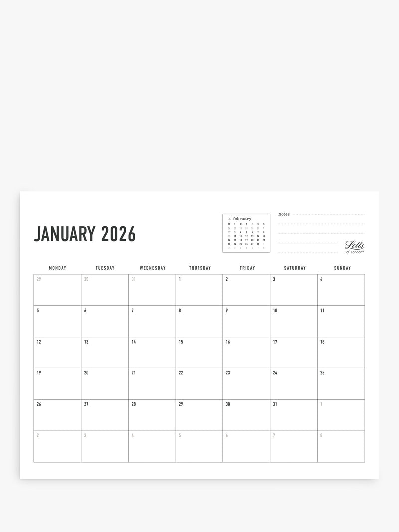 Letts Conscious 2026 Ocean Wall Calendar, UK version