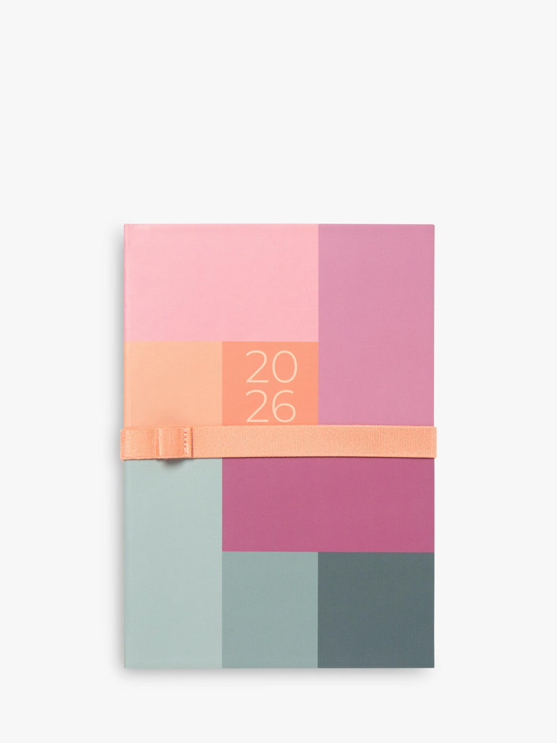 Letts Gradient Week to View Diary Rose A5, imported from the UK