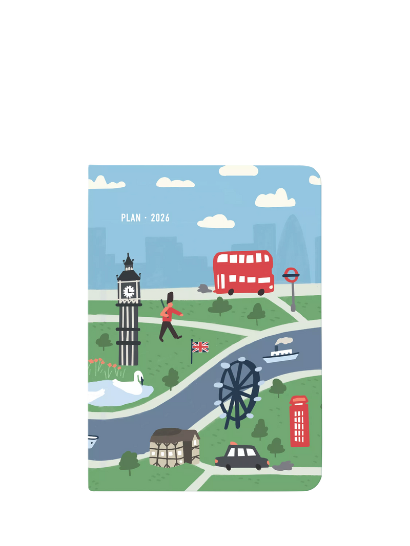Letts A6 Wanderlust London Week to View 2026 Diary, Multi, UK version