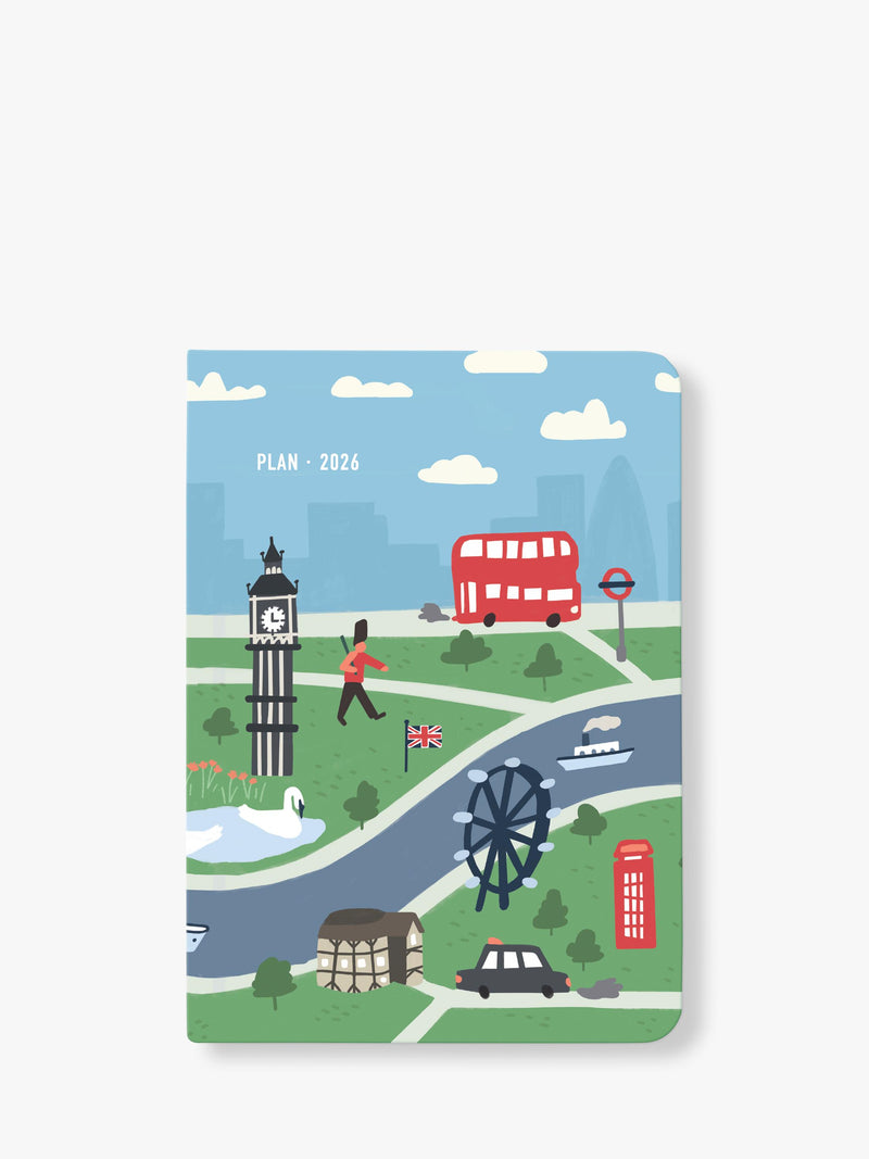 Letts A6 Wanderlust London Week to View 2026 Diary, Multi, UK version