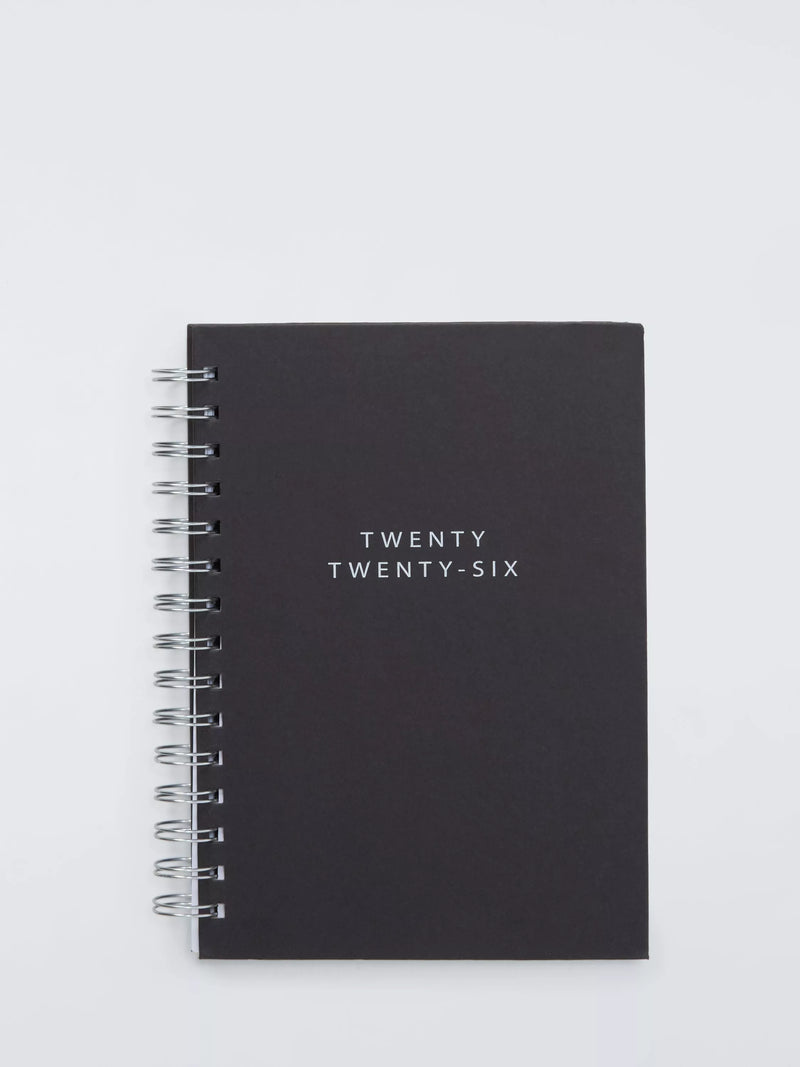 John Lewis A5 week to view diary 2026 black - British product