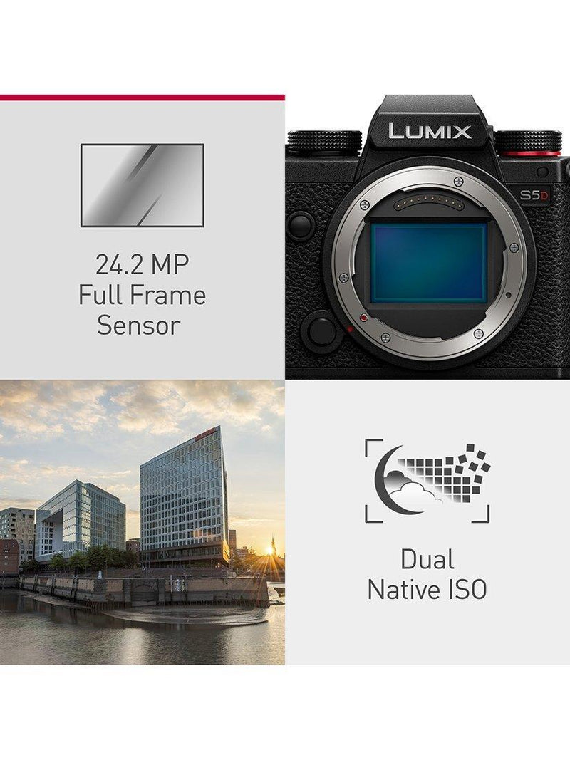 Panasonic Lumix S5D compact system camera with 18-40mm lens (British brand)