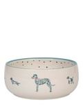 Sophie Allport Spotty Dogs dog bowl stoneware multi, imported from the UK