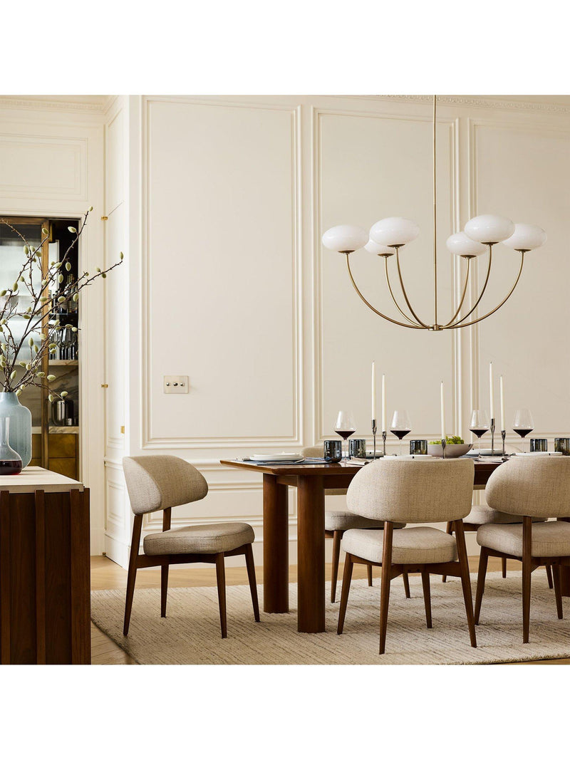 West Elm Hyde dining chair in sand fabric, UK version