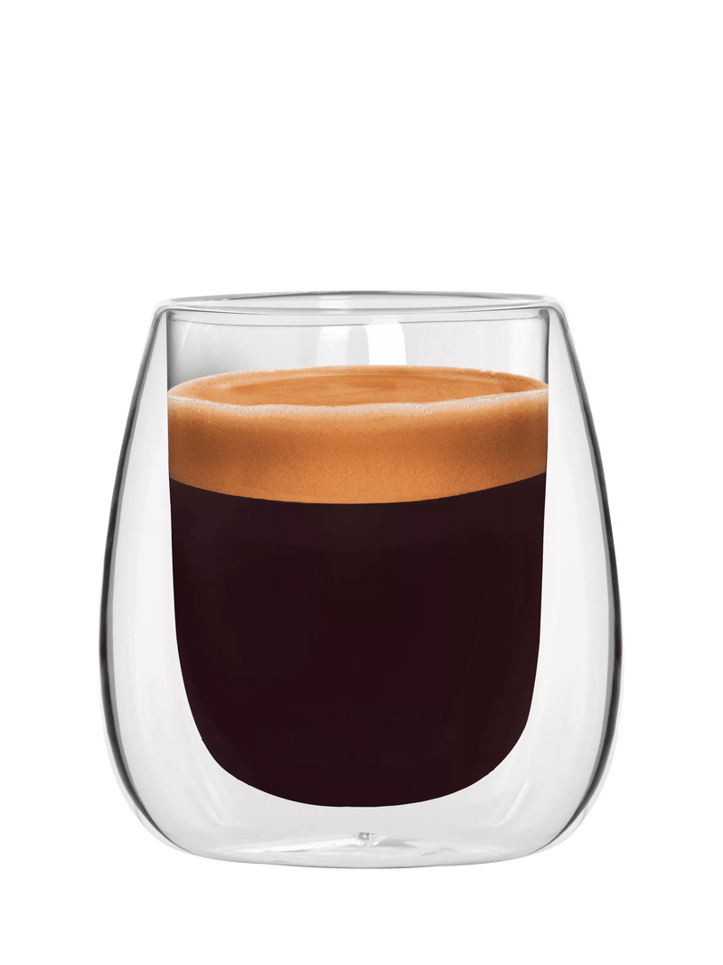 Bialetti Verona double-walled espresso glasses, set of two 80ml, UK version
