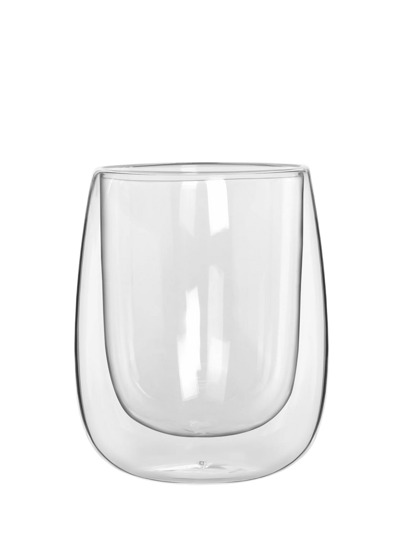 Bialetti Verona double walled coffee glasses set of 2 250ml clear, imported from the UK