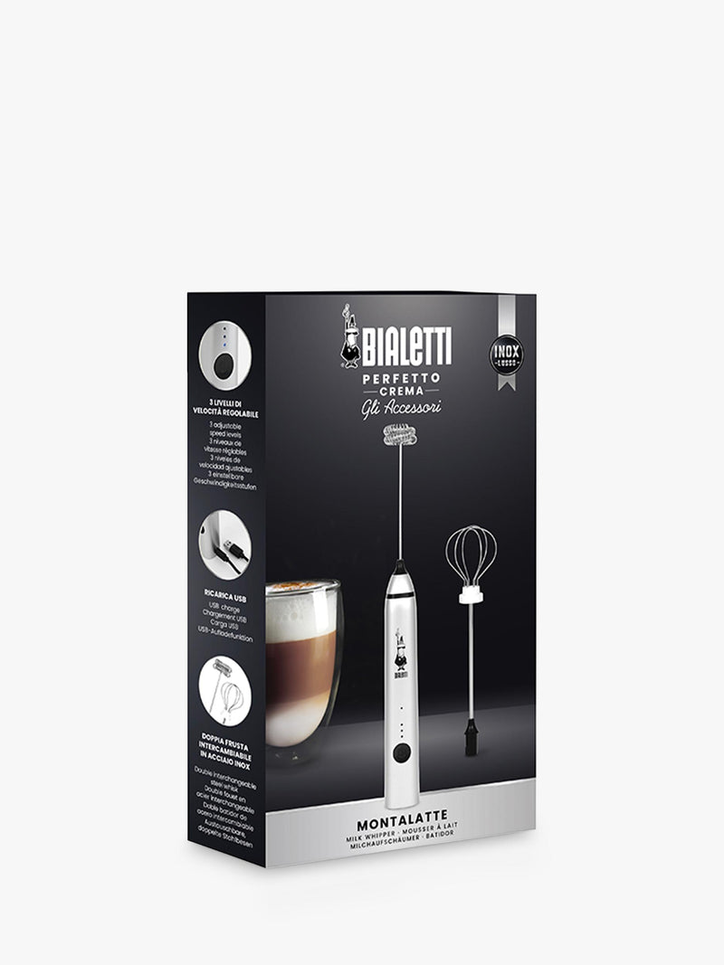 Bialetti cordless handheld milk frother set (British brand)