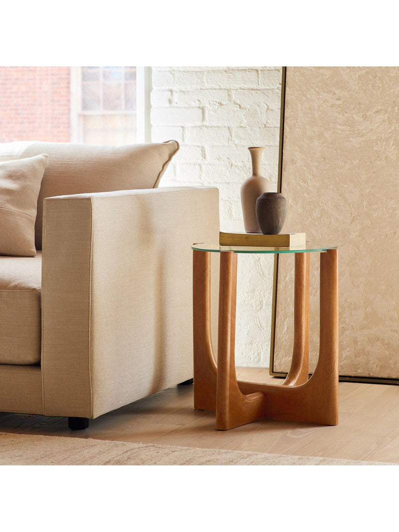 West Elm Harper side table acorn finish - British product
