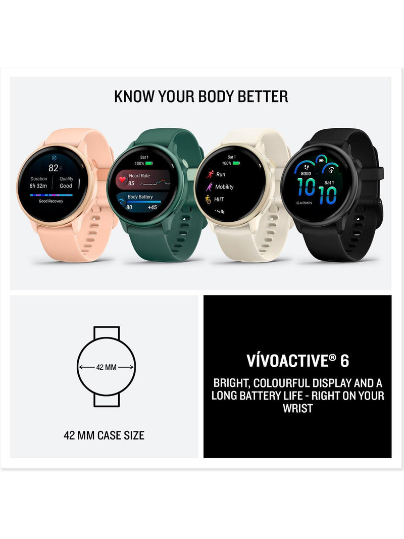 Garmin vivoactive 6 GPS smartwatch 42mm - British product