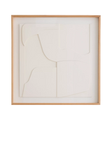 John Lewis West Elm Rowan Layered Paper Wall Art Natural Beige 108 x 108cm- Buy online at McGrocer