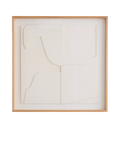 West Elm paper wall art 108x108cm natural beige, imported from the UK