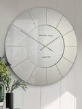 Thomas Kent Mirrored Wall Clock Silver Mirror 80cm (British brand)
